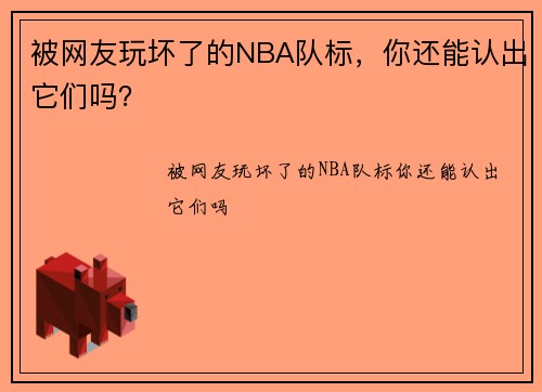 被网友玩坏了的NBA队标，你还能认出它们吗？